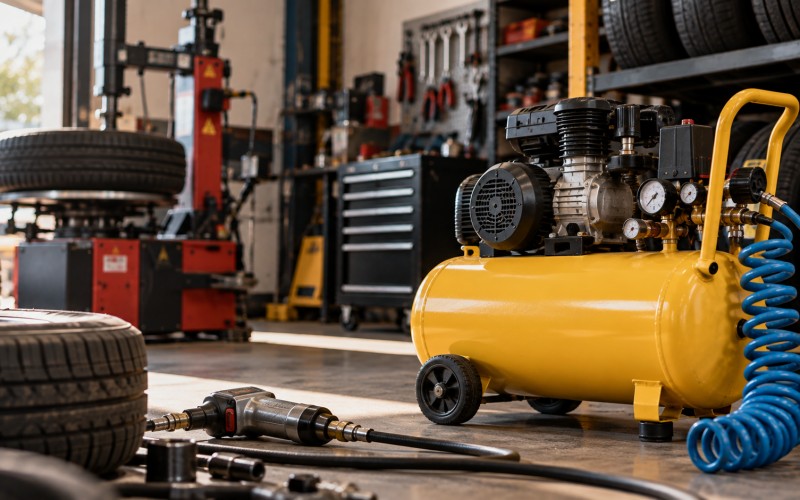 Compressor de ar para borracharia: como escolher o certo e evitar perda de produtividade